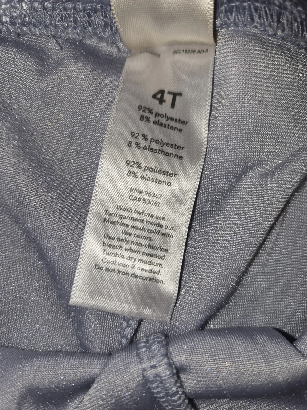 OshKosh B'gosh Silver Gray Blue.Crushed Velvet Kids Leggings 4T